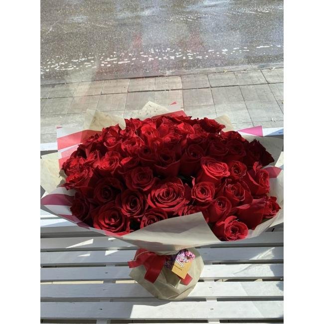 Букет из 51 розы 40 см