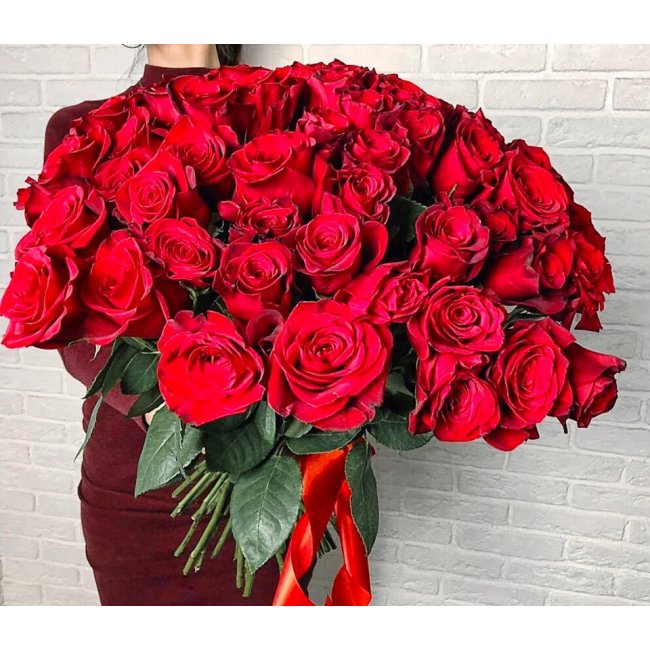 Букет 51 роза «Премиум для любимой»
