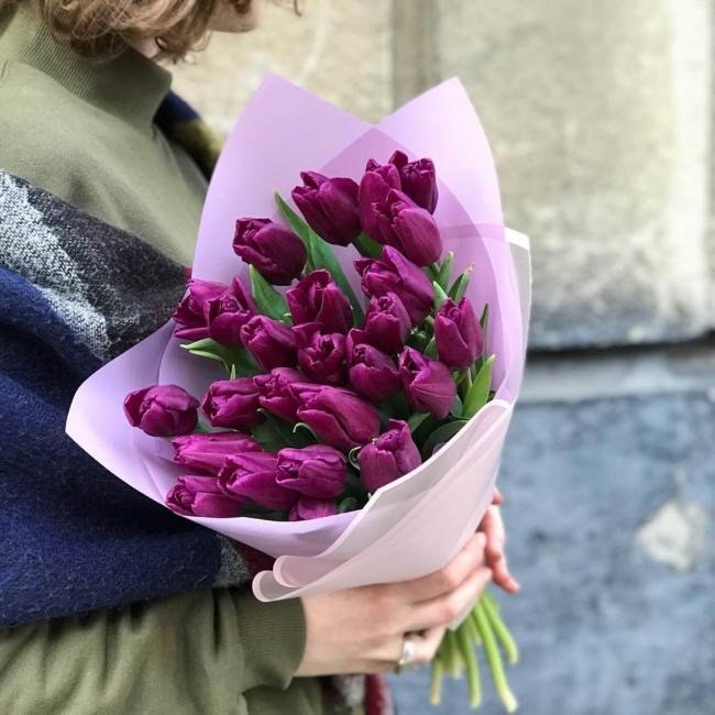 21 фиолетовый тюльпан