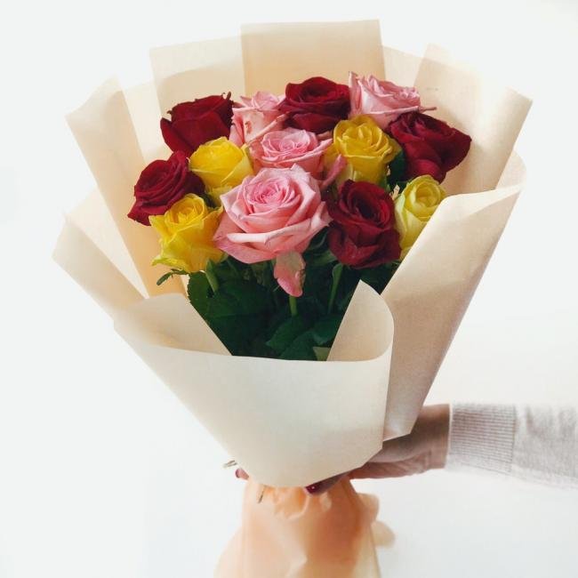 Микс из 15 роз «Все для тебя»