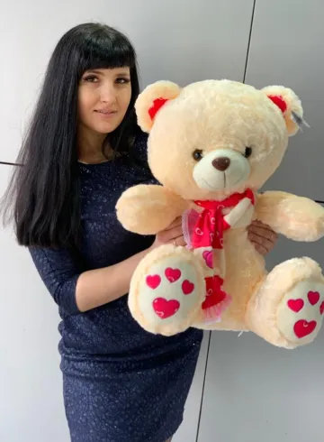 Плюшевый мишка 50 см беж от интернет-магазина цветов в 