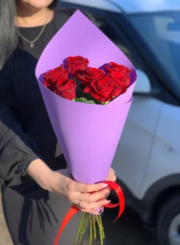 7 роз в фоамиране от интернет-магазина цветов в 