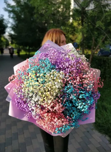 Букет из 25 веток гипсофилы от интернет-магазина цветов в 