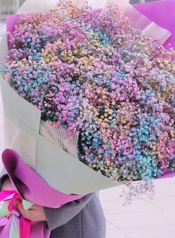 Букет из 51 гипсофилы микс от интернет-магазина цветов в 