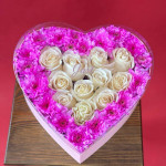 Роза в колбе цвет фуксия от интернет-магазина «Ромашка»в Ульяновске