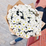 Букет из 9 хризантем Нежный от интернет-магазина «Ромашка»в Ульяновске
