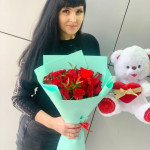 101 белая роза в корзине от интернет-магазина «Ромашка»в Ульяновске